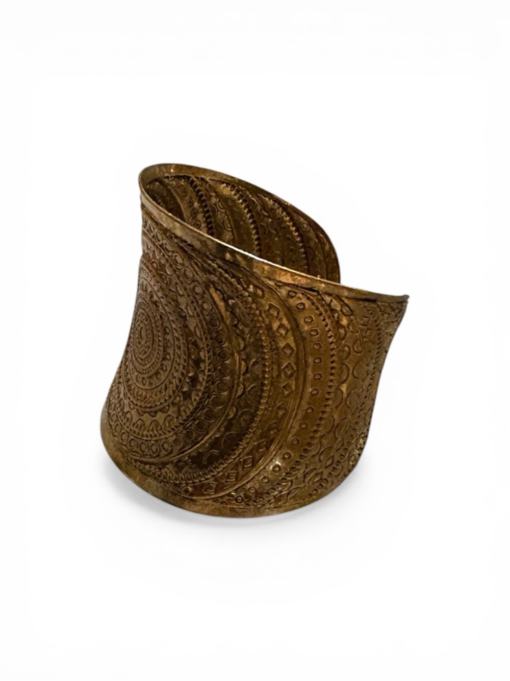 Brass cuff bracelet, Vintage-inspired Brass Patina